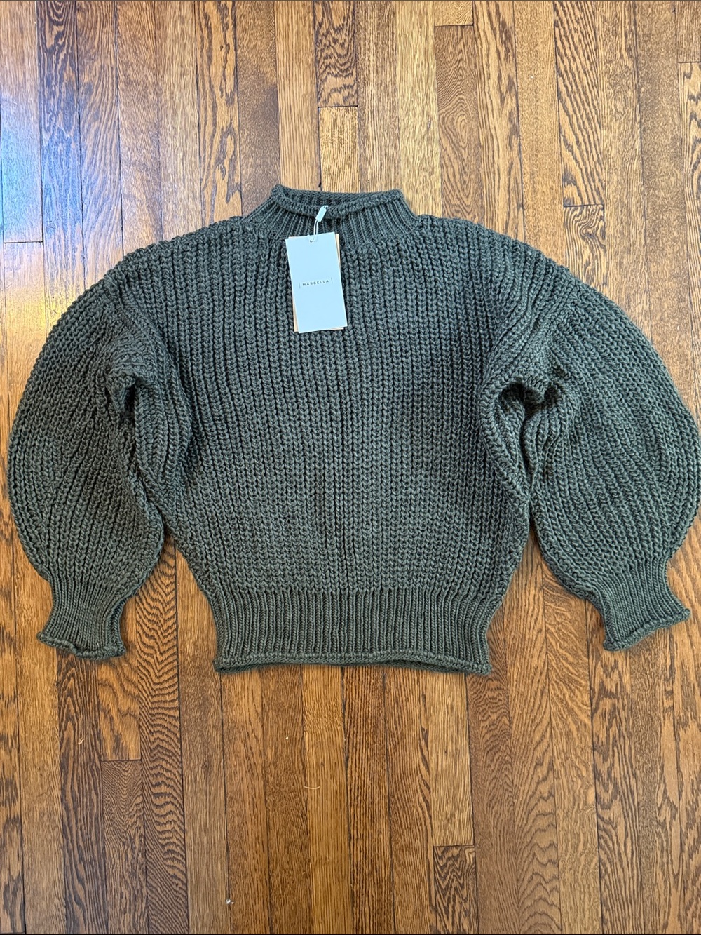 Marcella Audrey Sweater, NWT, Medium, Olive Green